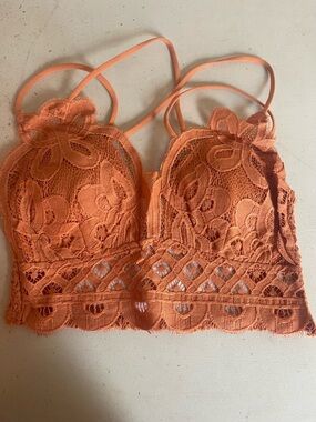 Zenana Outfitters Orange Lace Bralette Tank